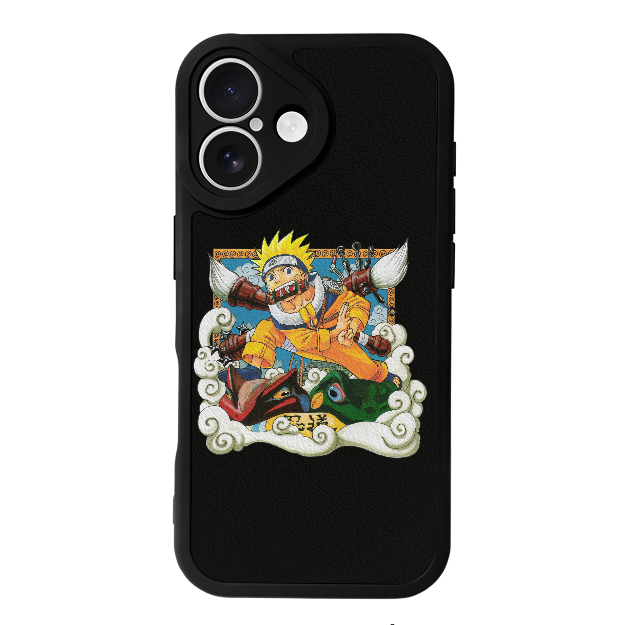 （画像用） NARUTO -ナルト- うずまき ナルト Uzumaki Naruto 【iPhone 16シリーズ対応】シリコンスマホケース（レザー調） 材質：シリコン